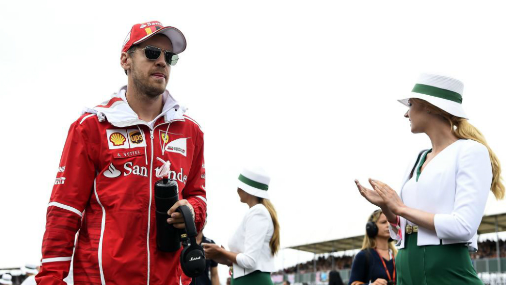 Sebastian Vettel en Silverstone