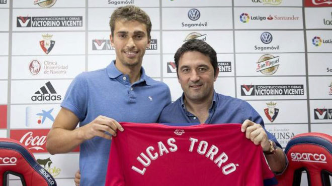 Lucas Torr, en su presentacin como jugador de Osasuna