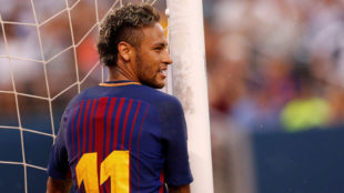 Neymar durante un partido de pretemporada en Estados Unidos