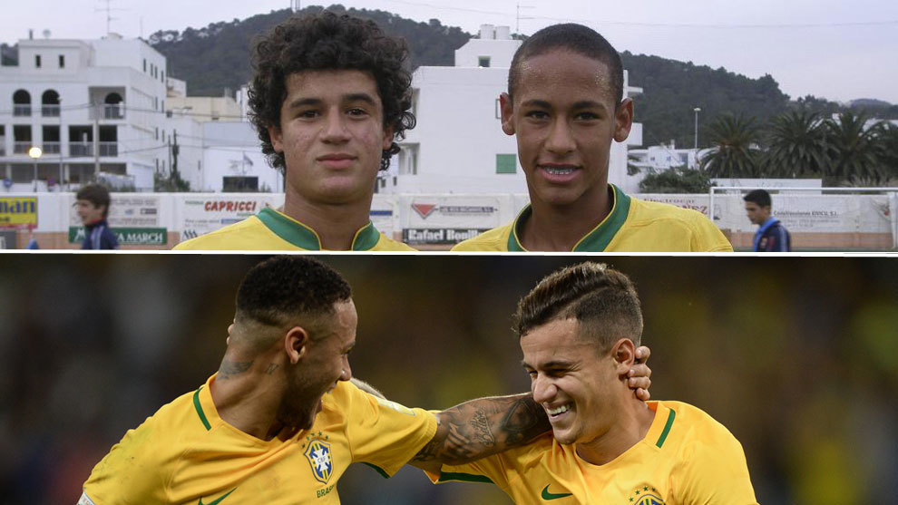 Neymar y Coutinho, casi una dcada juntos