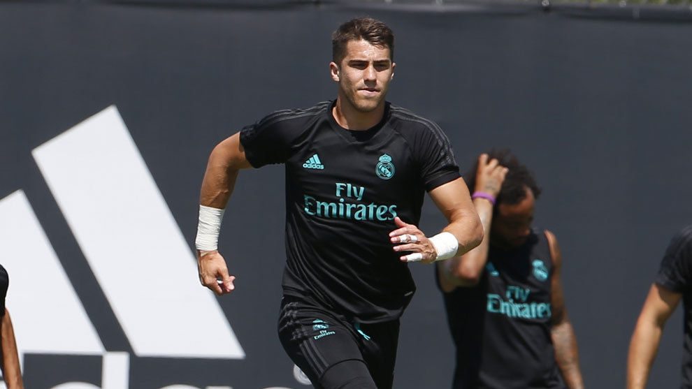 Rubn Yez durante un entrenamiento del Real Madrid.
