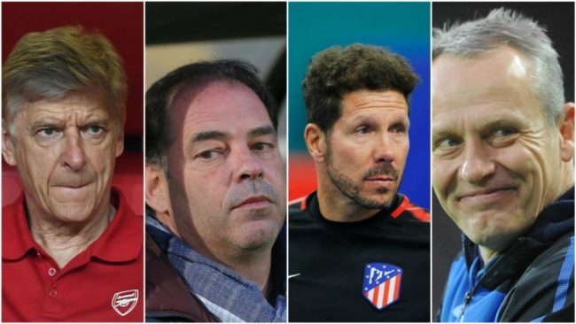 Wenger, Moulin, Simeone y Streich son los cuatro entrenadores ms...