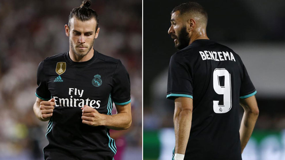 Bale (28) y Benzema (29), durante un partido del Real Madrid