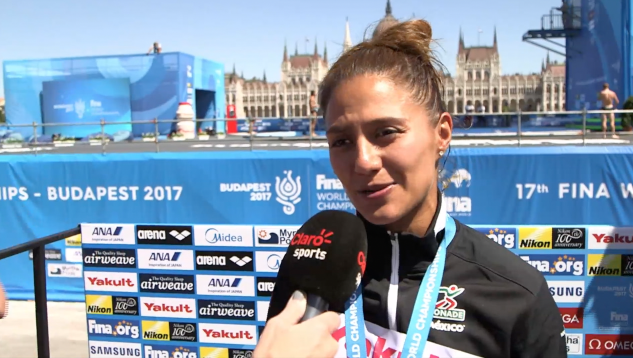 Adriana Jiménez: "No esperaba la medalla, todo se decidió en el último clavado"
