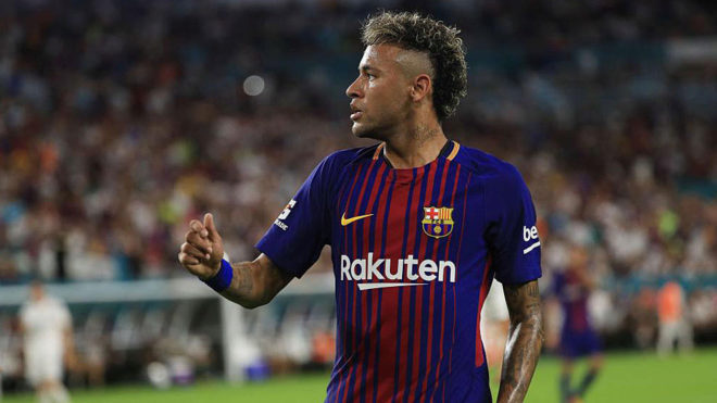 Neymar, en un partido del Barcelona esta pretemporada.