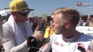 Hulkenberg y Magnussen, ante la prensa tras el GP de Hungra