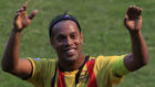 Ronaldinho en un partido de exhibicin