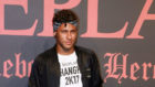 Neymar (25) posa para los medios de comunicacin durante un evento de...