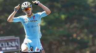 Miguel ngel Lpez en la tercera etapa de la Vuelta a Burgos de...