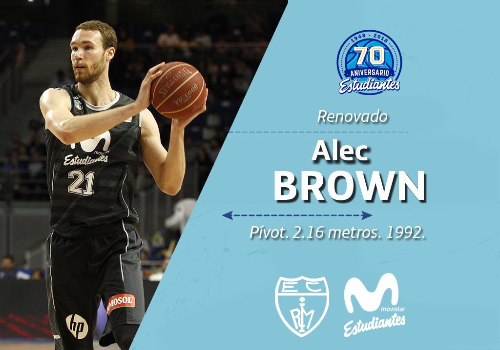 Alec Brown renueva su contrato con Estudiantes