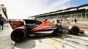 Lando Norris, probador de McLaren, durante los test posteriores al GP...