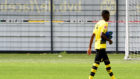 Dembel en un entrenamiento con el Borussia Dortmund