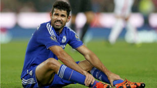 Diego Costa en un partido con el Chelsea