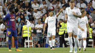 Asensio celebra su gol frente al Barcelona.