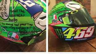 Detalle del casco de Rossi