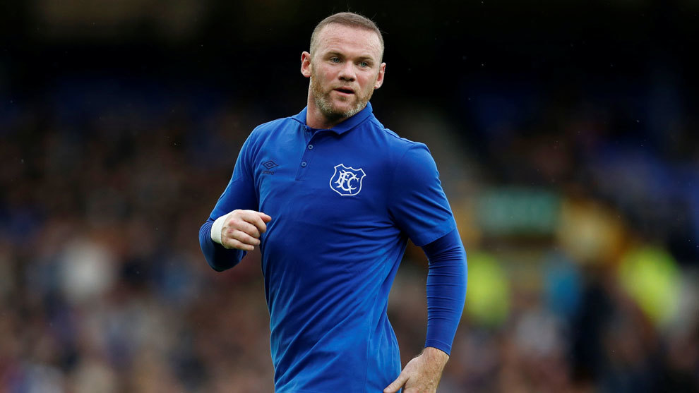 Rooney, en un partido amistoso del Everton