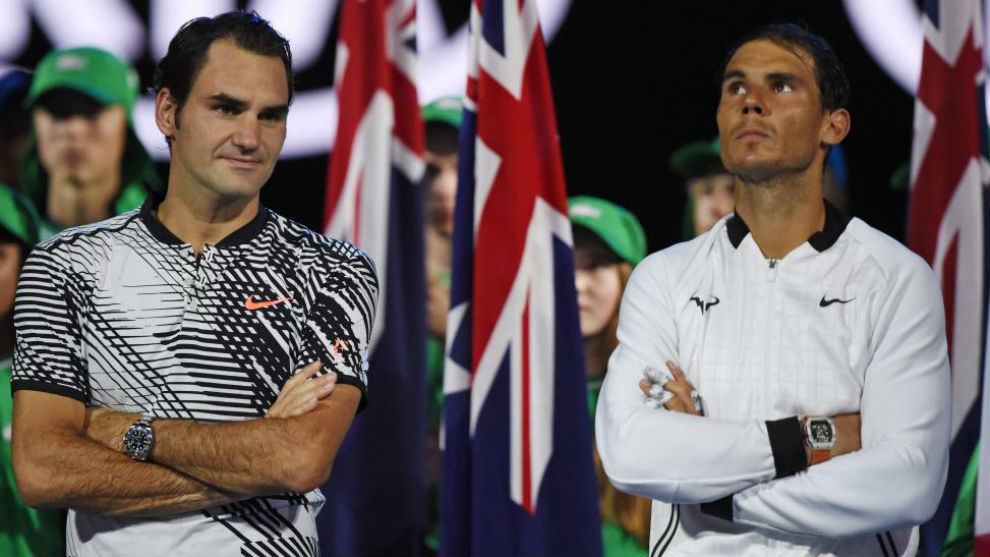Federer y Nadal, en el pasado Open de Australia