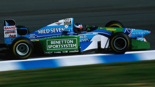Michael Schumacher, en Jerez con el Benetton Ford de 1994.