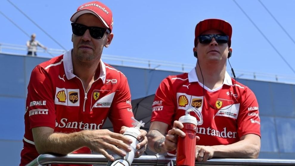 Vettel y Raikkonen, en Hungaroring
