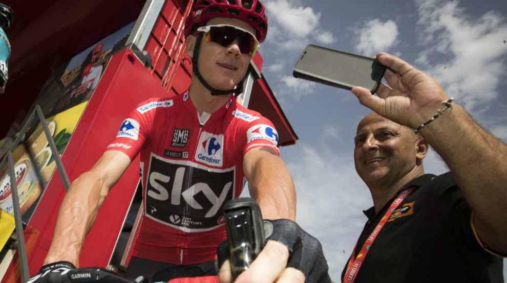 Chris Froome durante la Vuelta a Espaa.