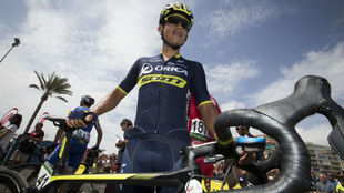Esteban Chaves durante la Vuelta a Espaa.