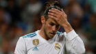 Bale, en un momento del partido contra el Valencia.