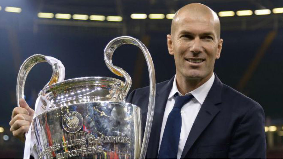 Zidane con su segunda Champions League conquistada en Cardiff