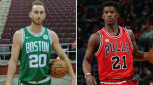 Gordon Hayward (Boston Celtics) y Jimmy Butler (Chicago Bulls).