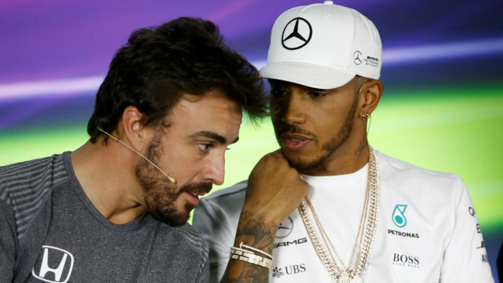 Fernando Alonso y Lewis Hamilton, en el pasado GP de Australia