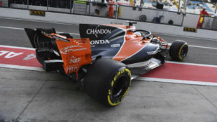 Fernando Alonso, en el circuito de Monza