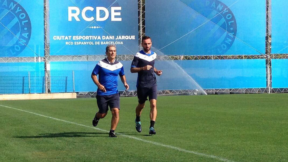 Darder se entrena en las instalaciones del Espanyol