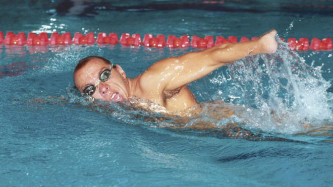 Xavi Torres, compitiendo en los Juegos Paralmpicos de Barcelona 92.