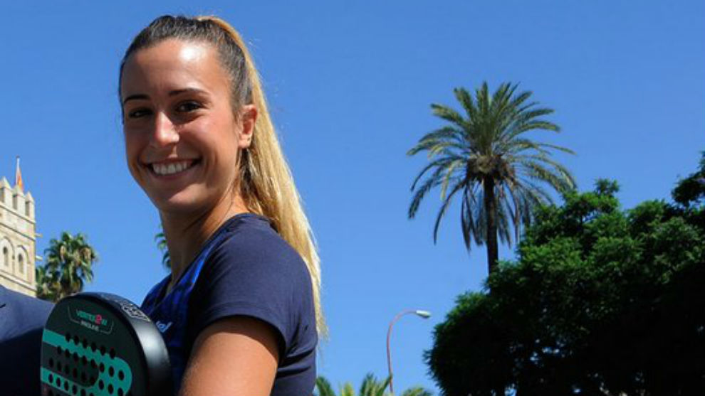 Victoria Iglesias durante la presentacin del Sevilla Open.