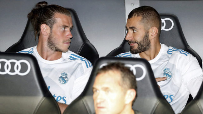Bale y Benzema en el banquillo durante esta temporada
