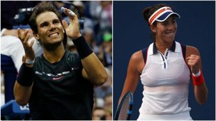 Rafa Nadal y Garbie Muguruza, en el US Open.