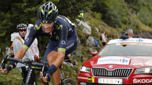Marc Soler, en una escapada de la Vuelta a Espaa.