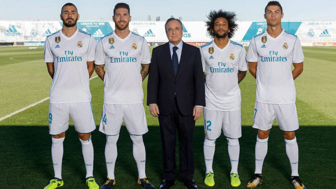 Foto de los capitanes del Real Madrid.
