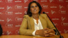 Conchita Martnez, durante una conferencia de prensa.