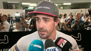 Fernando Alonso, tras la sesin de calificacin.