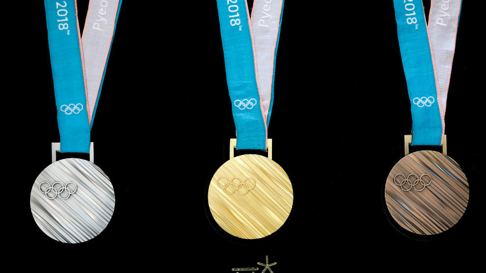 La medallas que se entregarn en los Juegos de PyeongChang.