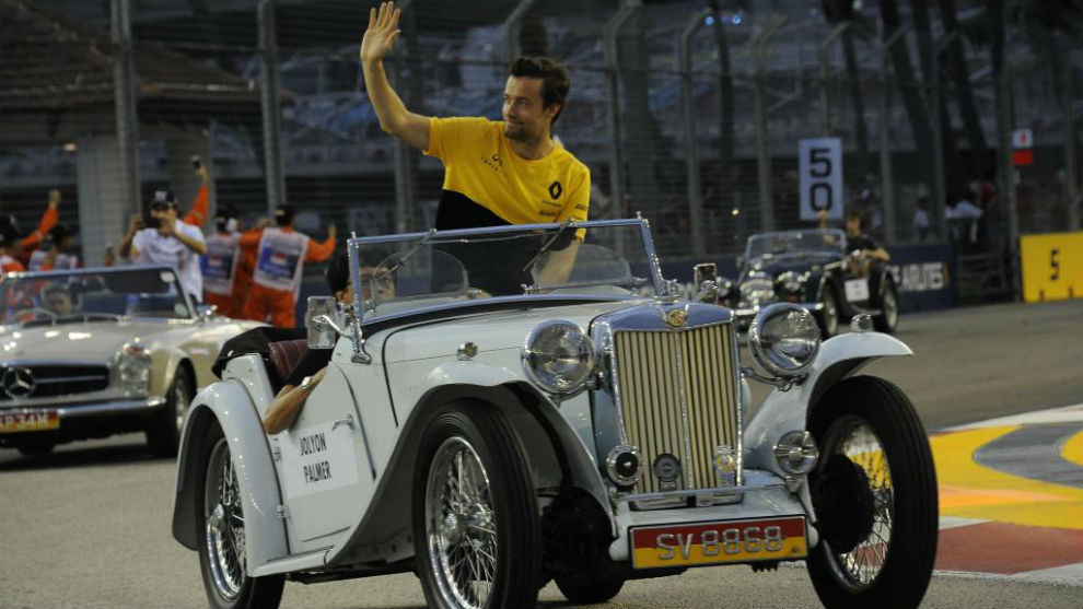 Jolyon Palmer, en el GP de Singapur