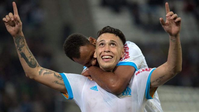 Ocampos celebra su gol al Toulouse.