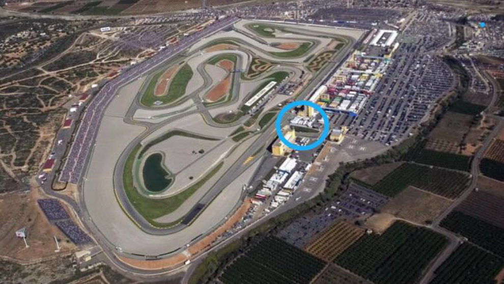 Imagen area del Circuit con la zona indicada donde se ubicar la...