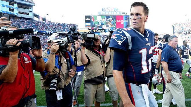 Tom Brady, en el partido de los New England Patriots ante los Houston...