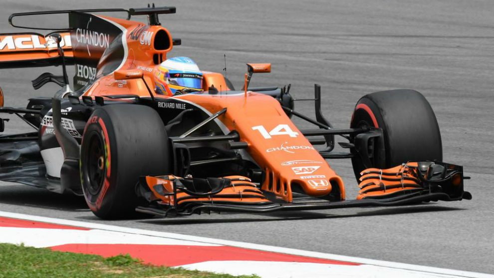 Fernando Alonso, en el circuito de Sepang