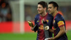 Messi y Xavi, con la camiseta del Bara