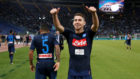 Jorginho celebra la victoria ante la Lazio.