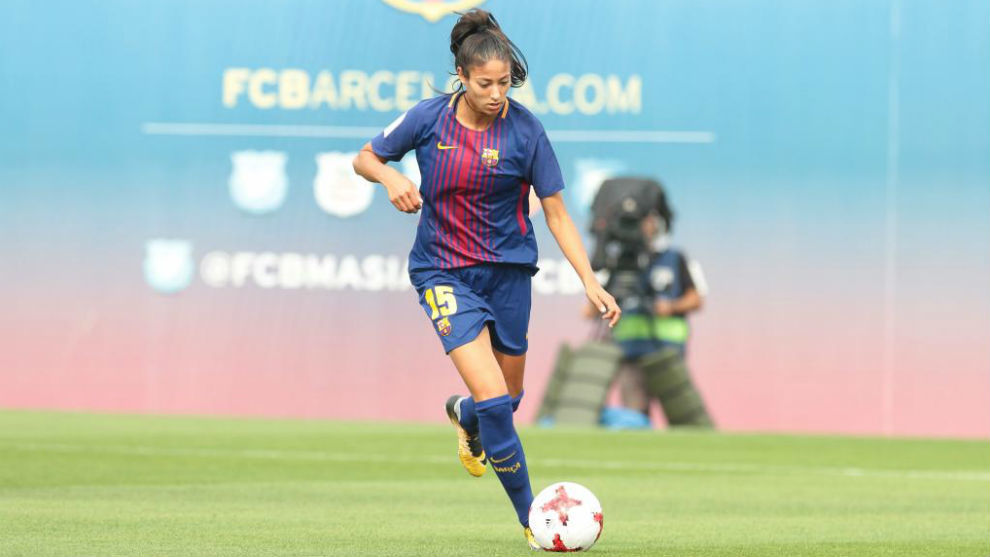 Leila Ouahabi durante un partido esta temporada en Barcelona.