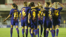 Las jugadoras del Barcelona celebran un gol ante el Avaldsnes.