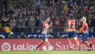 Griezmann, Filipe y Sal celebran el gol del Atltico.